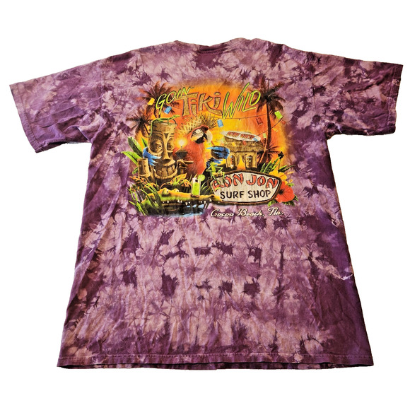 OG Ron Jon Surf Shop Purple Tye-Dye Goin Tiki Wild Cocoa Beach T-Shirt Unisex XL - Picture 1 of 9